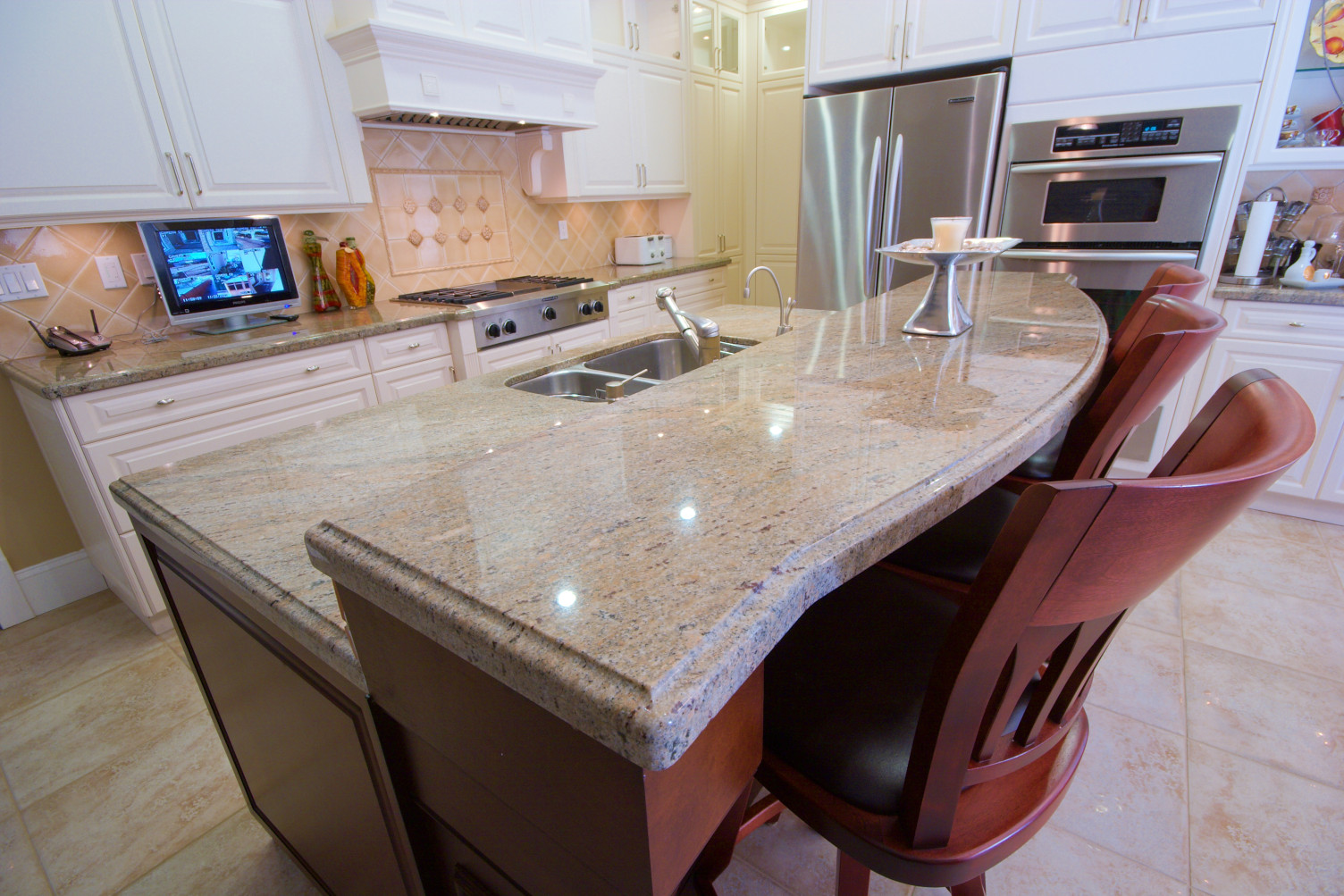 Kashmir Cream Granite Kitchen