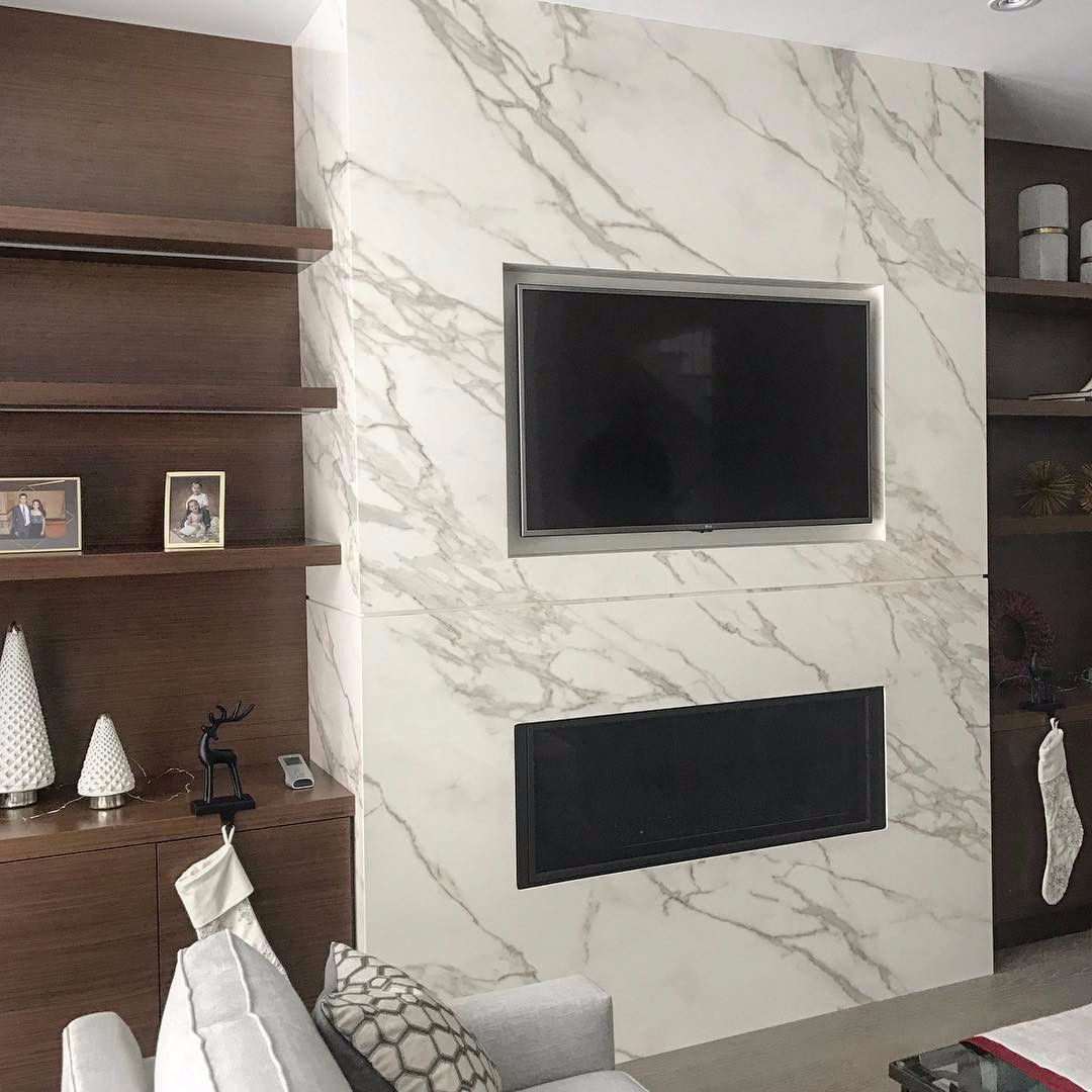 Carrara Marble Fireplace